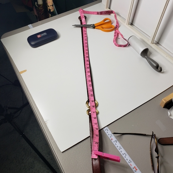 Talbots Double Brass Bit Leather Belt Equestrian Horse Riding Preppy Min… - Picture 11 of 14